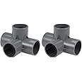 Amazon.co.jp: METALLIXITY ティーPVC管継手 32 mm 2個 4ウェイ エルボー PVC管継手 家具コネクタ 水道 ...