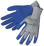Liberty A-Grip Latex Textured Palm Coated Plain Knit Glove,Large,Blue (Pack of 12) [並行輸入品]