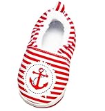 レッドストライプセーラーSlip On靴0 – 3 Months