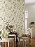 York Wallcoverings er8217 Waverly Cottage Fawn Hill壁紙、バターミルク/ピンク/シャンブレーブルー/ホワイト/ミントグリーン