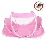 折りたたみ式ベビー乳児ポップアップCrib Cradle anti-bugテントMosquito Net withマットレス枕ポータブルNurseryベッドベビーベッドキャノピー旅行ビーチ公園再生Sh