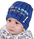 【SEBLES】 ベビー ボーイズ カジュアル キュート ニット帽 赤ちゃん 0カ月 ～ 5歳 全4色 サイズ 36cm ～ 54cm クロスセット (ブルー)