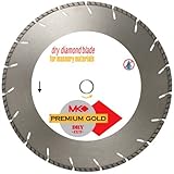 MK Diamond 153163 MK-925D 14-Inch by .125-Inch Dry Cutting Continuous Rim Diamond Saw Blade with 1-I