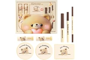 YAYAMIYA メイクアップセット、絶妙でカワイイ化粧品セット クリームベアー8点 口紅 マスカラ、アイライナー、コンシーラー メイクパレット 長持ち 初心者 人気 クリスマスプレゼント 新年 誕生日 お祝い日の贈り物
