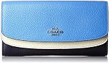 コーチ 財布 Coach Navy-Azure-White Colorblock Pebbled Leather Slim Envelope Wallet [並行輸入品]