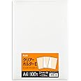 プラス クリアファイル クリアホルダー E A4 100枚 0.18mm 透明 (乳白)クリアー FL-270HO 88-136