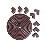 コーナークッション コーナーセーフティクッション コーナー８個＆フチ用5ｍ ケガ防止 (ブラウン)