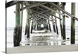 Lisa S Engelbrechtプレミアムシックラップカンバスウォールアートプリント題名ノースカロライナ州、Wilmington , Oceanic Pier 36" x 24" 2449437_