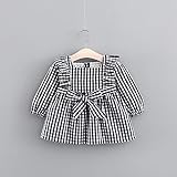 ベビー服ワンピース 子供服 女の子 Pojour 長袖ドレス 可愛い格子縞 秋冬 オシャレ 通園 発表会 旅行 記念日 プレゼント