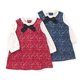 dolcina(ドルチーナ) リボンワンピース (80～140cm) キムラタンの子供服 (33271x33471-163) ネイビーブルー 100