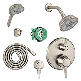 Hansgrohe KSH15753-04070-72BN Croma C 100 Showerhead Kit with Handshower Thermostatic Trim with Dive