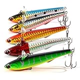 【U-NEST】シンキングバイブレーション シーバスやヒラメなどソルトウォーター(海水)に最適 ブラックバスやトラウト・ナマズ・雷魚など フレッシュウォーター（淡水）にも適合 フィッシングルアーセット シンキングミノー フック ( 9cm 14.5g 5色セット)