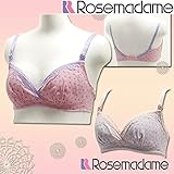 ローズマダム rosemadame マタニティ 授乳ブラジャー ノンワイヤー ハーフトップ ストラップオープン ラブリーハートシリーズ 産前用・産後用 ピ...