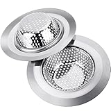 anpro 4.5-inch直径ステンレススチールSink Strainer Drainフィルタ、2パック
