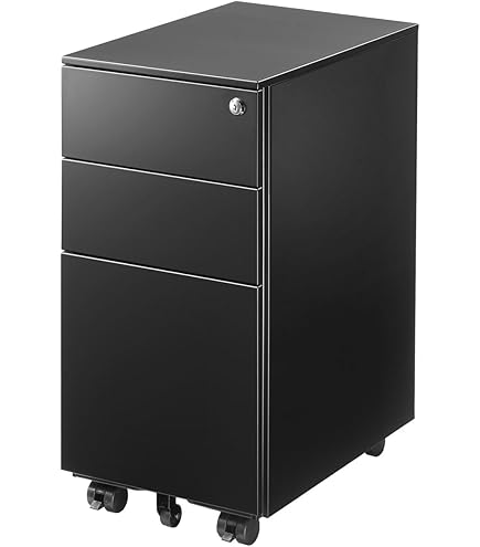 DEVAISE スリムワゴン コンパクトサイズ キャスター・鍵付 3段 ブラック Amazon.co.jp: DEVAISE スリムワゴン デスクワゴン サイドワゴン