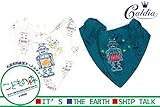 【子供服】 Caldia (カルディア) ロボット刺繍入り天竺ロボット柄スタイ A53803