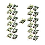 uxcell Uナット スピードファスナー 65Mnスプリングスチール 真鍮トーン M5ねじボルト用 25個入り