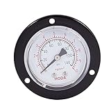 uxcell 圧力計 ダイヤルのタイプ 0-10Kg/cm2 0-140psi 空気圧縮機