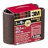 3M 9284NA Heavy Duty Power Sanding Belts 3-Inch by 18-Inch X-Coarse Grit 2-pack [並行輸入品]
