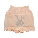 キッズオーバーパンツうさぎピンク(120-150):オーガニックコットン