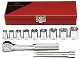 Wright Tool 327 3/8" Drive, 6 Point Standard Socket Set (11-Piece) [並行輸入品]