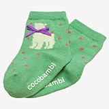 【ｃｏｃｏｂａｍｂｉ】クルーソックス　グリーン　9-15cm
