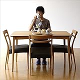 ダイニングテーブル 5点セット 幅120×奥行75 ナチュラルウッドのダイニング5点セット [map7591]