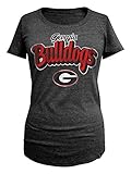 NCAA Georgia BulldogsレディースTri Blend半袖スクープネックTシャツ、M、オニキス