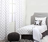 Bacati Stars Muslin 4 Piece Toddler Bedding Set, Grey by Bacati