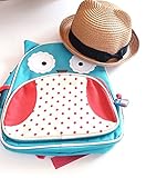 grepo 熱射病予防に耳つき麦わら帽子+スキップホップ風、動物リュックサック2点セット！！入園準備や通園用にも最適です。(ふくろう)