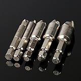 5ピースカーペンターズネジ&ボルトextractorガイドドリル除去壊れボルト簡単アウトダブルサイドボルトスタッドネジリムーバーエクストラクター