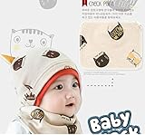  DBMART ベビー 帽子 & スタイ 2点 セット ネコ 三角 柄 耳付き プレゼント 出産祝い ギフト キッズ ぼうし よだれかけ 猫 ガーランド 男の子 女の子ユニセックス かわいい 柄 角付