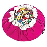 Play&Go Large Children Drawstring Play Mat and Toy Organizer Storage 55 Bag - Fuchsia by Play&Go