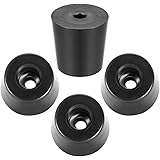 uxcell ラバー製パッド バンパーパッド 家具の脚パッド ブラック D28x23xH28mm 4個入