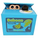Funny Monkey Stealingコインお金にバナナボックスKittyバンクHome Decor Gift US Seller