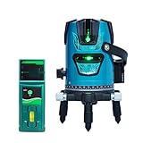恒昌光電 5ライン グリーンレーザー墨出し器+受光器セット HCG04-5 4垂直・1水平 4方向大矩ライン レーザー墨出し器 フルライン測定器 MP-DL5
