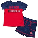 Infants NCAA Ole Miss Rebels Infant Tシャツとショーツセットコンボ(チームカラー)