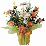 アートフラワー 光触媒 造花 アレンジ サンセットローズ