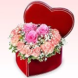 結婚祝　花キューピット ピンクバラのアレンジメント