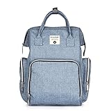 Travel Diaper Bag Backpack w/ Padded Infant Changing Mat,Adjustable Shoulder Straps, Removable Strol