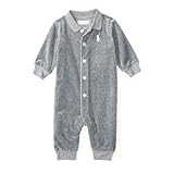 ポロラルフローレン ポニー付 ベロア カバーオール グレー (男の子3～9か月用) 9Mサイズ [並行輸入品]