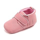 Lidiano Infant Toddler Baby PU Leather Tassels Soft Sole Moccasinss Slip on Crib Shoe Slippers (6-12