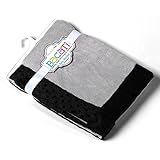 Bacati - Dots/pin Stripes Black/white Blanket by Bacati