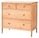 チェスト　整理たんす　3段　4杯引き　ディスプレイ　ルームガーデン　シンプル　アルダー無垢材　オイル塗装　F☆☆☆☆　ナチュラル色