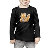 猫 コーヒーを飲む 子供服 春秋 長袖 Tシャツ トレーナー 丸い襟 キッズ 男の子 女の子 ベビー おしゃれ カジュアル ファッション 可愛い