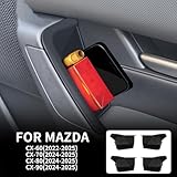 FDAIUN 車用 ドアアームレスト隙間収納ボックス マツダ CX-60 (2022-2025年) CX-70/CX-80/CX-90 (2024-2025年) に適合 シリコーン 滑り止め 収納ボックス 内装カスタム パーツ アクセサリー カー用品 Mazda 車種専用 取り付け簡単 ブラック 4pcs