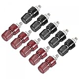 uxcell 端子バインディングポスト アンプ端子コネクタジャックスピーカー ブラック レッド 5セット