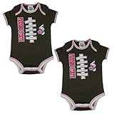 ( Pack of 2 ) Fresno State Bulldogs NCAA幼児Footballワンピースロンパース ブラウン