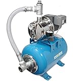 Bur-Cam Pumps 506541SS Stainless Steel Shallow Well Jet Pump 20G Tank by Bur-Cam Pumps