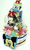 出産祝い オムツケーキ 豪華３段おむつケーキ ディズニー３M 男の子用ミッキー